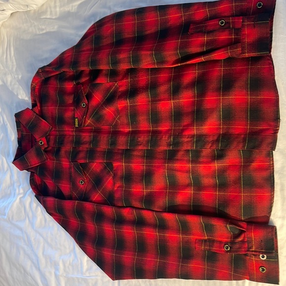 DIXXON The Devil Dog Flannel Shirt -Men's L- RARE 2018 Anniv. Pre-Pleat